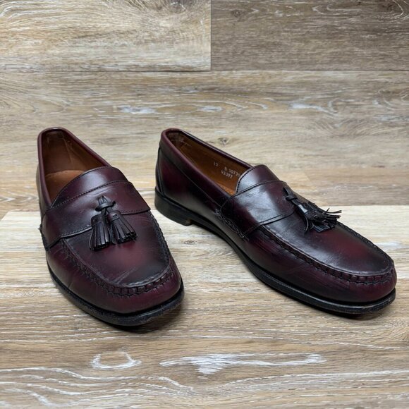 Allen Edmonds "Stowe" Burgundy Moc Toe Tassel Loafer Men's Size 12 - Picture 6 of 6